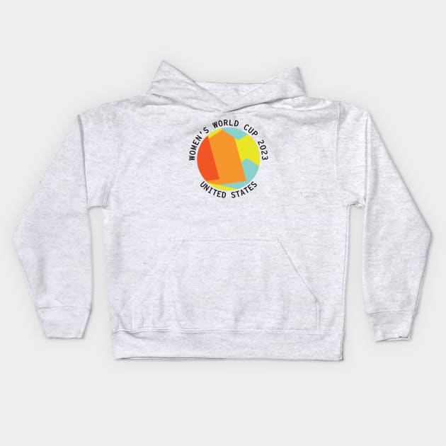 Women's World Cup 2023 Soccer Kids Hoodie by Designedby-E